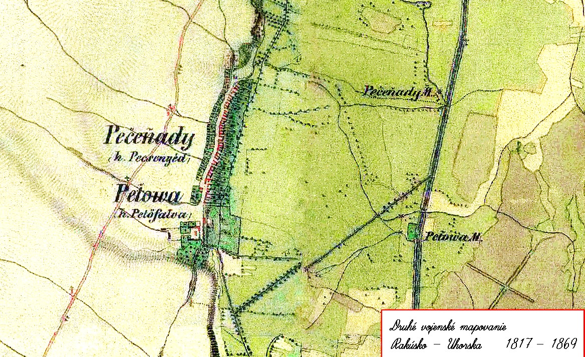 Fotogaléria MAPA PEČEŇADY (1817-1869) (1) MAPA PEČEŇADY (1817-1869)